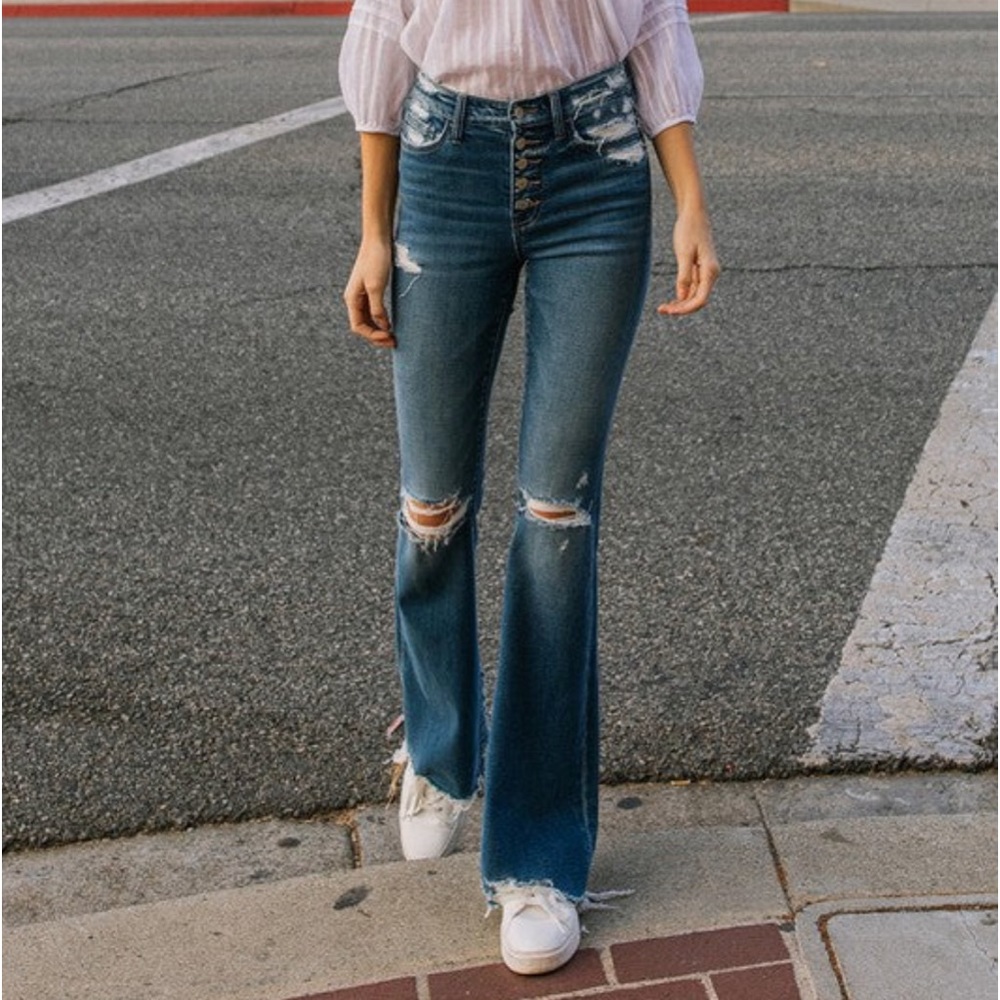 High waisted flare